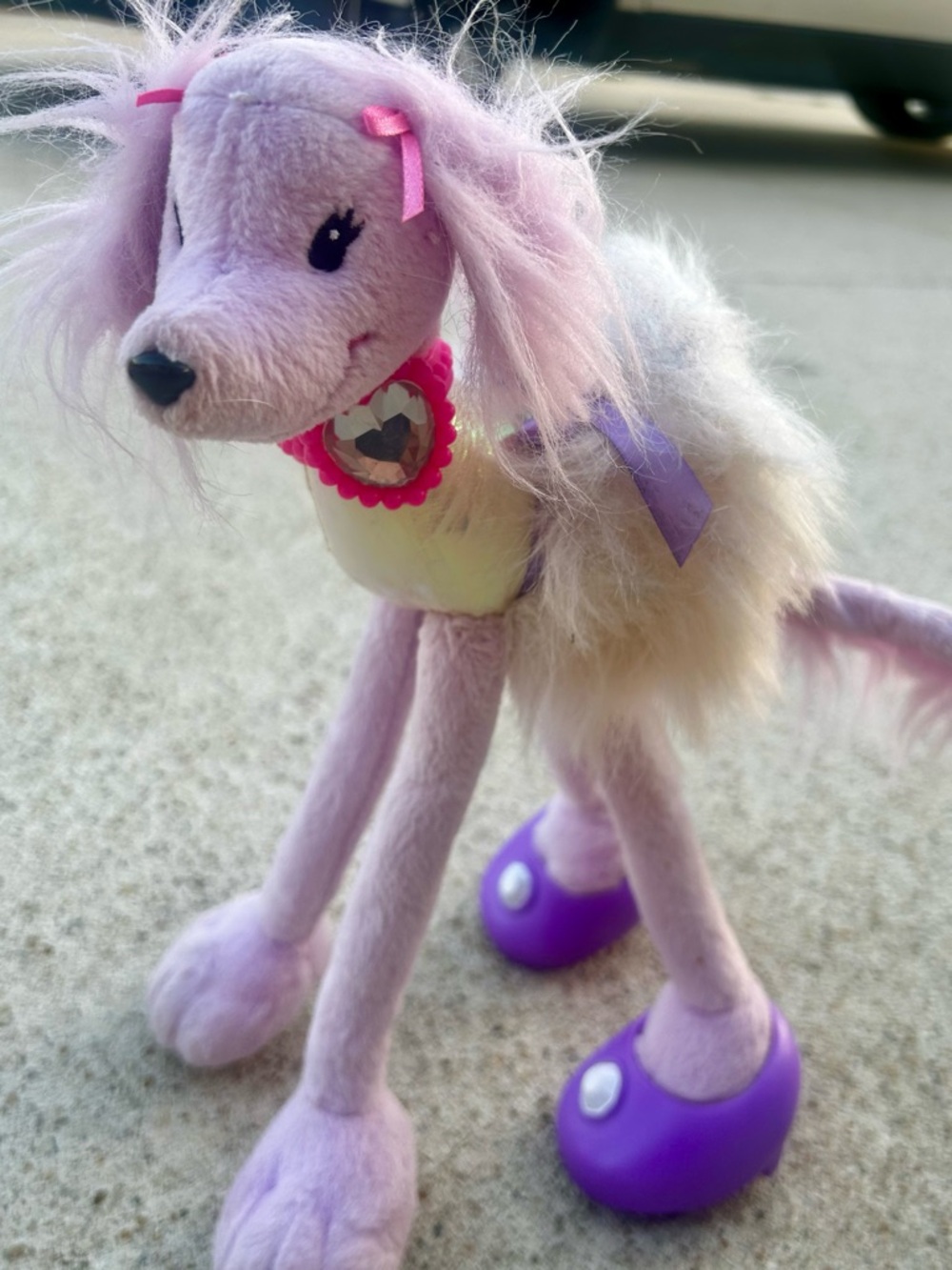 Vintage 2002 Barbie Pose Me Pet Purple Poodle